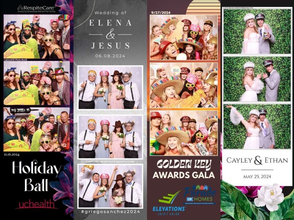 High Quality on-site printed photo booth photos for weddings and events