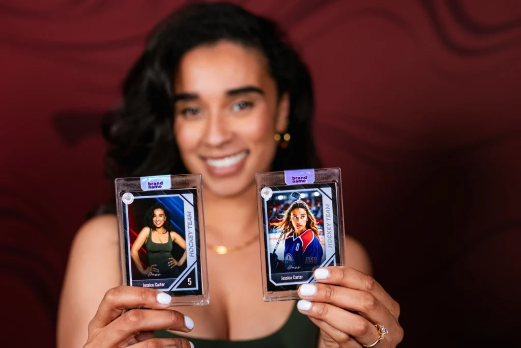 AI trading card activation with custom creative card design for events