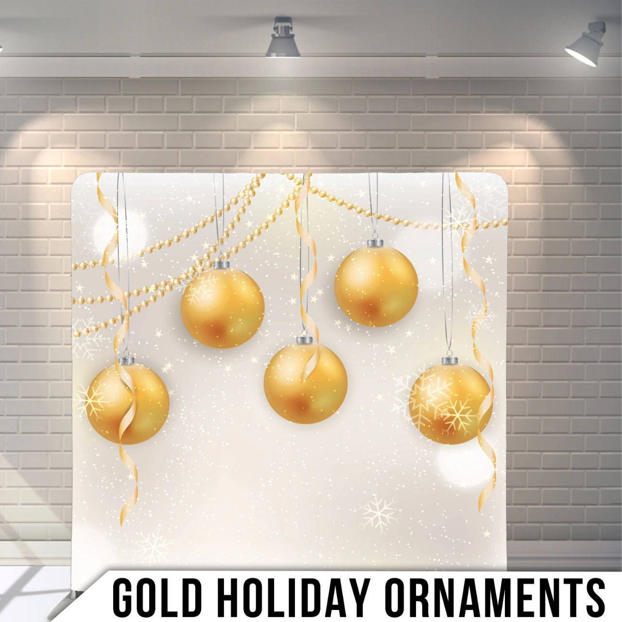 GOLD HOLIDAY ORNAMENTS