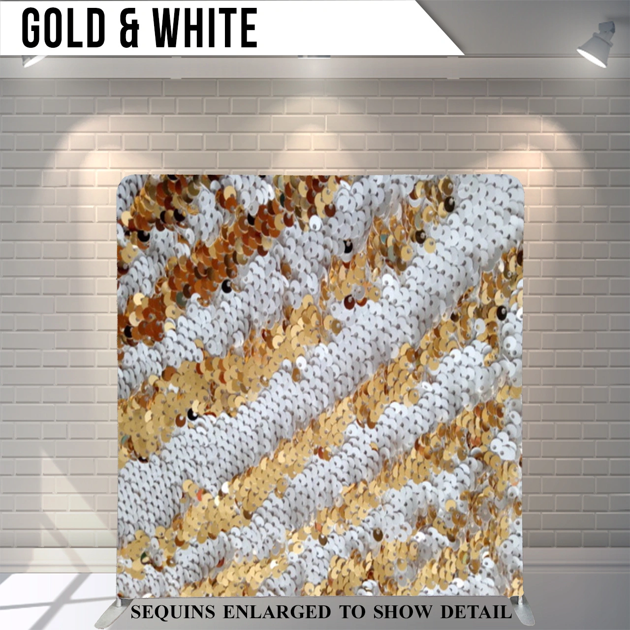 GOLD & WHITE SEQUIN