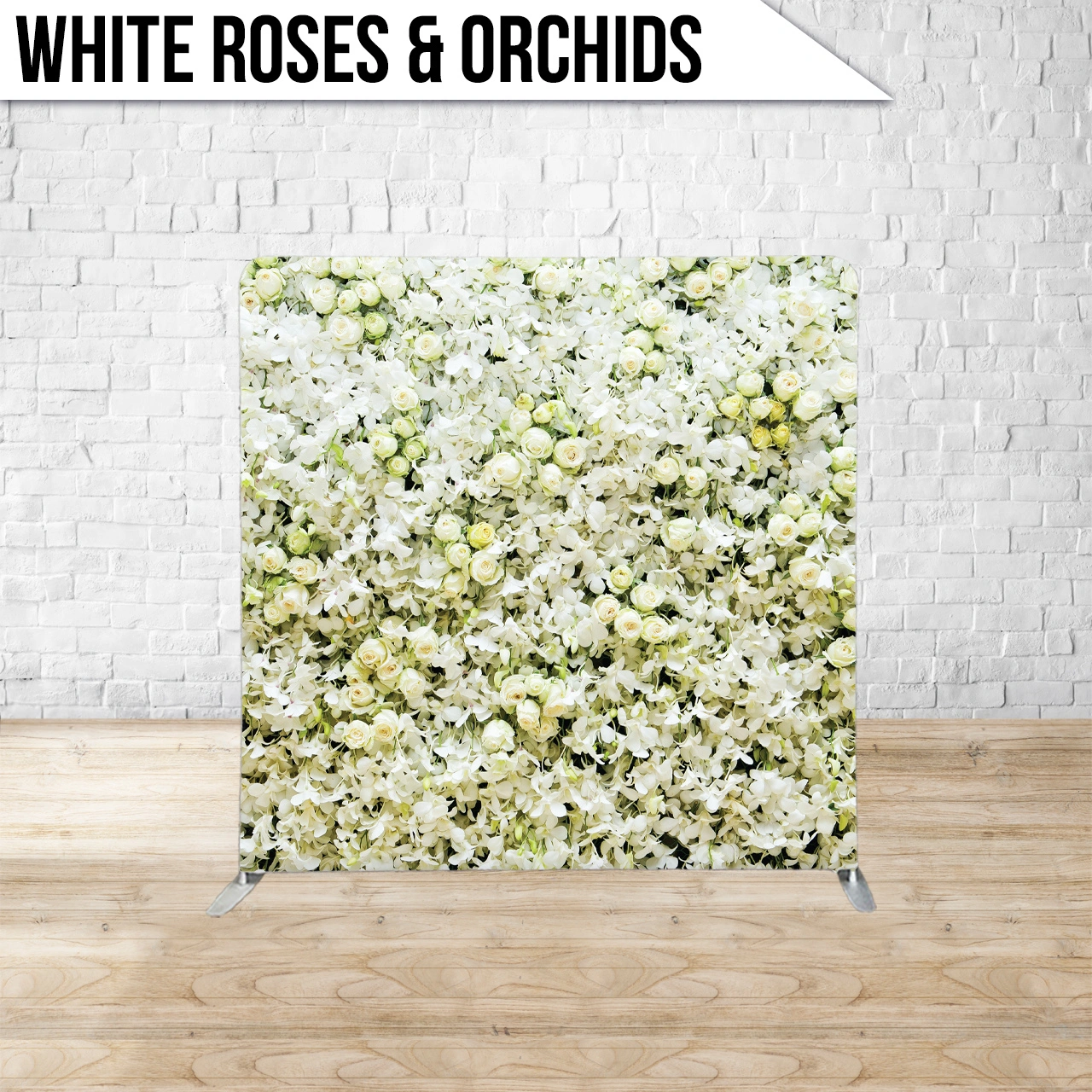 WHITE ROSES & ORCHIDS